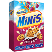 Weetabix Vido Wheat Mini Vido Wheat Cereal Oatmeal Breakfast Small Cake Fruit Nut 450g Punch Drink