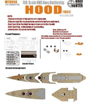 Hunter W70056 1700 British Hoods battleship wooden deck with small number of hands 05741