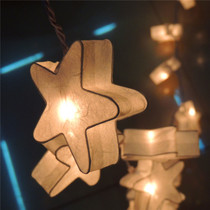 Thai Stars Small Paper Lamp Handmade Paper Lamp Color Flashing Lamp String Battery Lamp String RC Lamp Holiday Decoration Interior