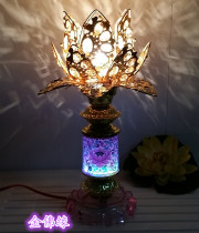 Buddha supplies colorful crystal lotus lamp floor lamp Buddha lamp for Buddha lamp long Ming lamp Temple lamp Buddha lamp Buddha lamp