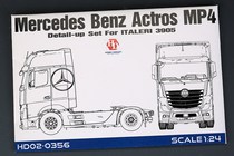 HobbyDesign model etched Sheet 1 24 Mercedes Actros MP4 tractors HD02-0356