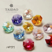 Taidao DIY handmade beaded material beads DIY jewelry accessories double hole Crystal 8116 octagonal 14MM