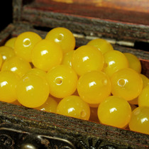 Honey Wax Imitation Chicken Oil Imitation Yellow Agate Round Pearl Loose Beads Septico star moon Diamond Bodhi 4 ~ 16mm accessories Scattered Beads