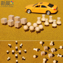 Boutique thumbtacks press nails cork board message board tacks square round wooden I-shaped nails 30 packs