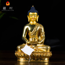 Tibetan Buddhism Mythurism Buddhist Buddhas swaying pieces Nepal handmade boutique 7 inch pure bronze gilded Amitabha Buddha statue