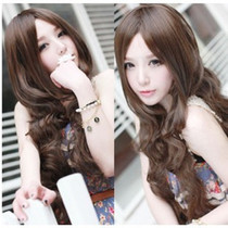 Ladyboy wig medium wig long curly hair fluffy new girl round face short hairstyle jiafa bangs handsome