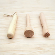 Chu Mu original solid wood garlic press Garlic stick Garlic stick Medicine stick Mask Baby food mud stick Mud press Wooden pestle