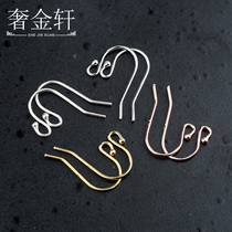 S925 silver ear hook drop earrings diy accessories electroplated 18k gold ear hook earrings ear hook silver accessories