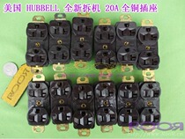 United States USA original Hobo Huber HUBBELL 20A ampere full copper audio socket