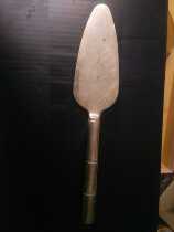 France early 20th century copper silver cake shovel butter knife imitation bamboo handle