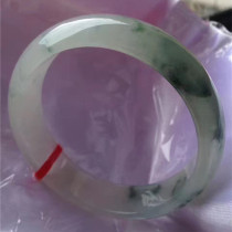Natural old pit A goods jade jade bracelet ice floating flower ring bracelet jade delicate new with certificate KK073