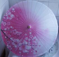 Oil paper umbrella rainproof sunscreen classical decoration props dance wedding pink cherry blossom 2 old umbrella