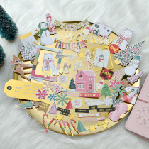 Judy hand shop hand account decorative hand account material Christmas bronzing material pre-cut 70 pieces