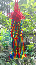 Tibetan pure hand-woven colorful diamond knot Chinese knot Safety Car pendant jewelry pineapple flower hanging ornaments