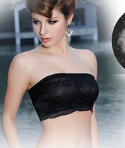 Uniform size White black wild solid color flower embroidered lace elastic chest bandeau