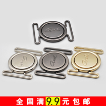 HHK008 round metal belt down jacket buckle clothing waist buckle decorative buckle accessories pair buckle belt buckle female