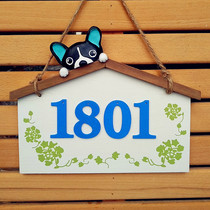 Customizable house number creative home decorations cartoon home wall Wall wooden listing personality house decoration