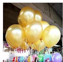 Golden Balloon Silver Color Latex Balloon 10 Inch Thickened Round Pearl Balloon Open Celebration Annual Meeting Arch Balloon