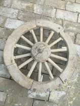 Hot sale special folk custom simple nostalgic old object car corner wooden wheel creative car wheel decoration decoration decoration