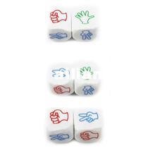 Funny 2PCS Finger guessing Game Dice Rock Paper Scissors Gam