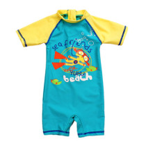  Exported to the United Kingdom childrens baby baby one-piece swimsuit cute diver boy swimsuit Childrens sunscreen surfing suit