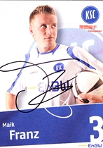 Franz Karlsruhes autographThe official card of the official card A