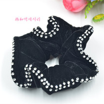 Korean velvet ring hair accessories Hairband rhinestone plate Hairband black hair rope simple adult classic headdress