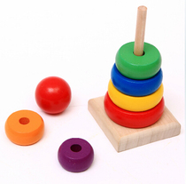 Stored music stacked high toys childrens early education educational toys Rainbow Tower layered infants and young children recognize color