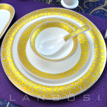 Phnom Penh Hotel Swing Terrace Ceramic Cutlery Restaurant Hotel Luxury Bags Van Supplies Ceramic Cutlery Suit Rice Bowl