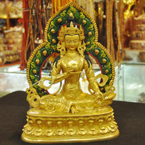 Nepal Gilt copper King Bodhisattva Buddha Statue Nepal Gilt Copper King Bodhisattva Buddha Statue