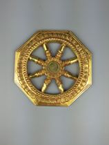 Shingon Karma Pestle Tang secret Dharma device Shingon Dharma strong Esoteric Dharma device Tang secret gold-plated Dharma wheel Gold-plated wheel treasure