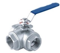 304 stainless steel tee ball valve T type L type t type l tee ball valve 4 sub-screw DN15 DN15 Q14 Q15F