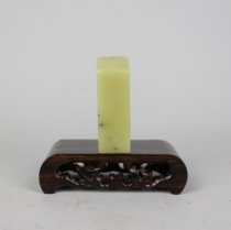 Blue Star Seal of exquisite Qingtian gold stone seal engraving Founder Idle Pure Craft Art Calligraphy and Painting Painting Home Collections