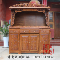 Home New Cross Vajra carving Buddhist niche vertical cabinet set Cabinet cabinet Cabinet Buddha cabinet table for table Shen temple custom
