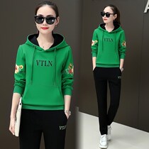2018 spring and autumn new Korean version of the tide spring sweater fashion suit one woman spring clothes fashion