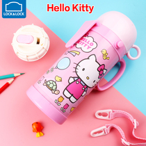 Lotto buckle Kitty stainless steel insulation Cup cute cartoon pupils pot kindergarten female drop Cup