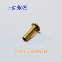 GB875 copper flat head semi-hollow rivets