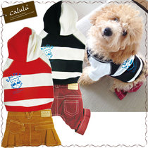 c lovers pet four-legged clothes skirt dog clothes pet clothing 2-Piece Set split