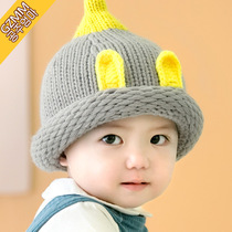 Winter Korean version of the male and female childrens baby hat Autumn and winter baby hat 0-3 6-12 months of childrens warm wool hat