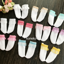 (Full 58)bjd doll socks 64 points giant baby lace socks cute pink White Blue Purple Yellow