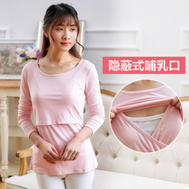 Nursing clothes Autumn tops Long sleeves Short sleeves Nursing home out fashion postpartum feeding clothes Base shirt spring and autumn models
