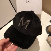 French new autumn and winter golden velvet baseball cap women European and American tide women short eaves cap cap travel corner hip hop hat