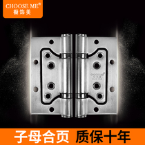 4 inch 4 bearing child female hinge wooden door 304D stainless steel 3 0 thick silent slotting door hinge hinge leaf