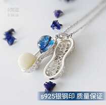 Newborn baby baby fetal hair pendant diy handmade sterling silver breast milk commemorative necklace collection toy supplies