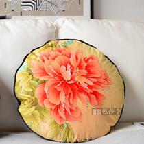 Chinese Flower Bird Painting Circular Sofa cushion seat back chair seat cushion