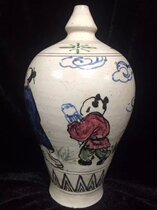 Ceramic Wine Bottle Collection 4034 Hand-painted Child Old Weng Intact Old Wine Bottle