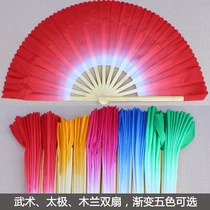 High quality bamboo bone Magnolia Double fan kung fu fan martial arts fan tai chi fan sound fan left and right hand fan bag