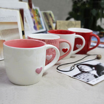 Fresh and simple cute couple mug pair creative wedding gift milk coffee ceramic tea cup