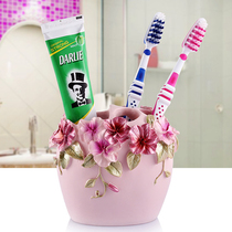 Resin toothbrush holder set creative couple wash storage put toothbrush toothpaste tube toothbrush holder tossing Cup