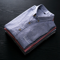 Foreign trade tail single mens striped shirt short sleeve trend slim type pure cotton factory original single cut label half sleeve shirt top